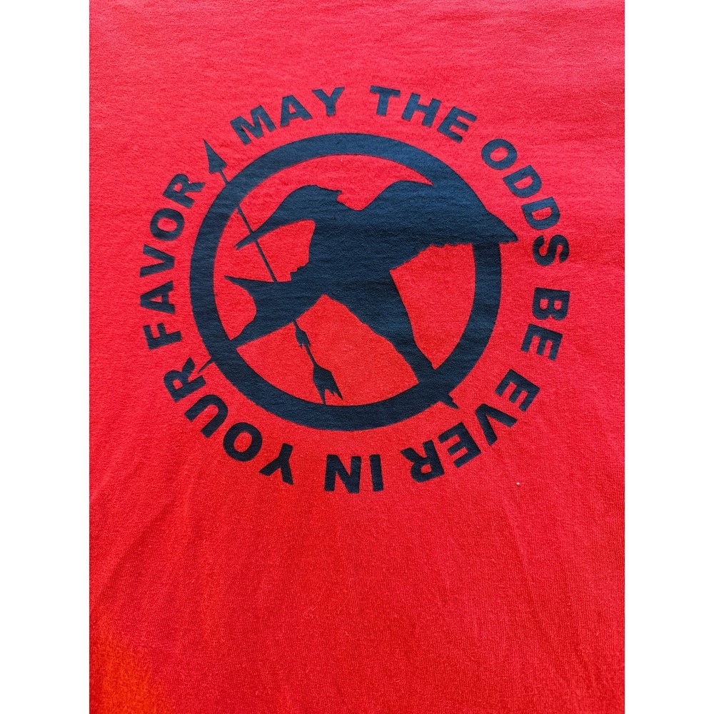 Gildan Hunger Games Mockingjay Red Graphic T-Shirt Mens XL